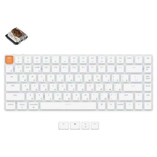 Беспроводная механическая ультратонкая клавиатура Keychron K3 84 клавиши без подсветки Gateron Brown Switch 759000₽