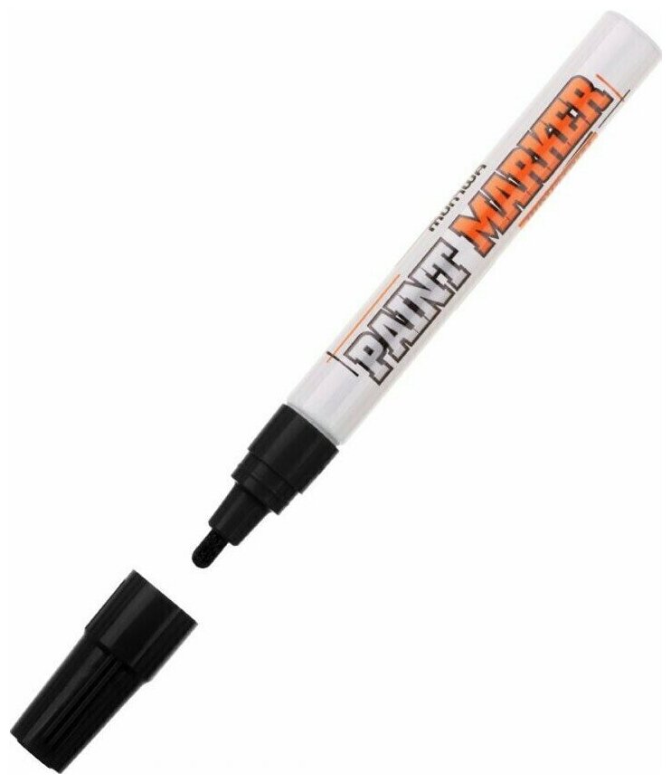 Маркер перманентный на основе жидкой краски MUNHWA Industrial черный (IPM-01)