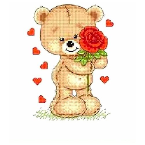 Набор для вышивания Сделано с любовью Я Вас люблю 13x18 см, Медведи Сердце Розы Животные Цветы набор для вышивания сделано с любовью с праздником 13x18 см медведи сердце животные