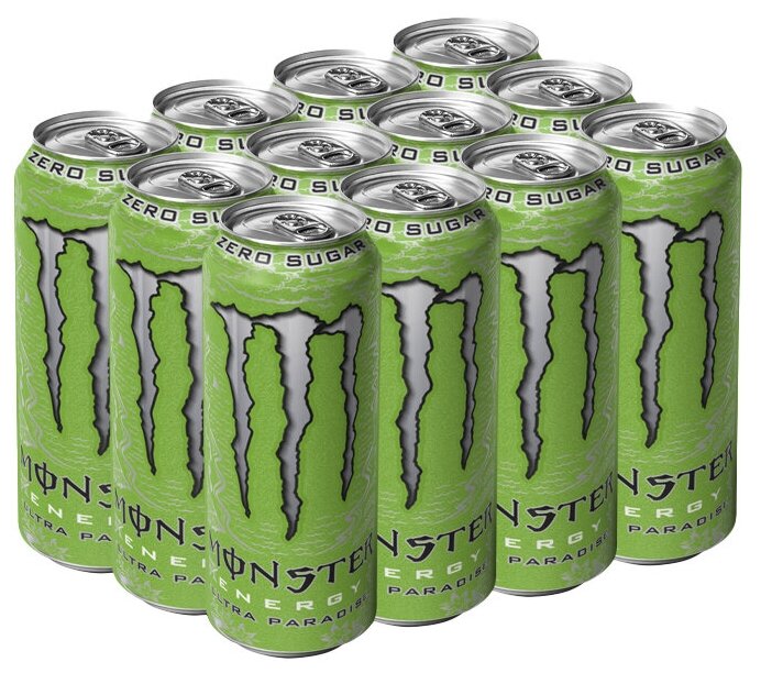 Энергетический напиток Monster Energy Ultra Paradise со вкусом киви, лайма и огурца (Польша), 500 мл (12 шт) - фотография № 1