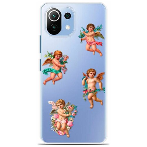 Силиконовый чехол на Xiaomi Mi 11 Ангелочки / для Сяоми Ми 11