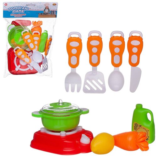 Набор посуды ABtoys Помогаю маме (PT-01237) набор посуды abtoys помогаю маме металлическая для кухни pt 00482