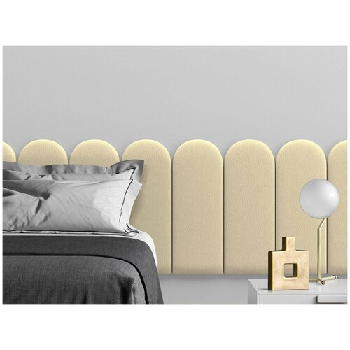 Мягкое изголовье кровати Eco Leather Vanilla 30х60R см 2 шт.