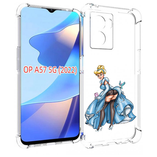 Чехол MyPads девушка-в-платье-красивая женский для OPPO A57 5G(2022) задняя-панель-накладка-бампер