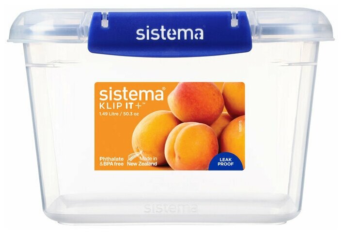 Герметичный контейнер Sistema "KLIP IT+" 1,49 л