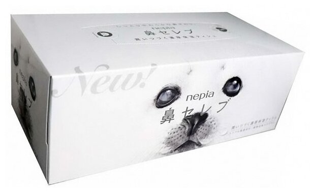 NEPIA Японские бумажные двухслойные салфетки Funny Noses 200 штук (1 коробка) - фотография № 2