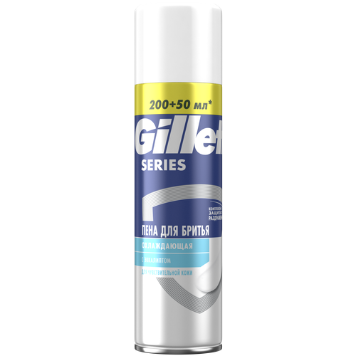 GILLETTE TGS Пена для бритья Sensitive Cool (бережное охлаждение) с ментолом 250мл