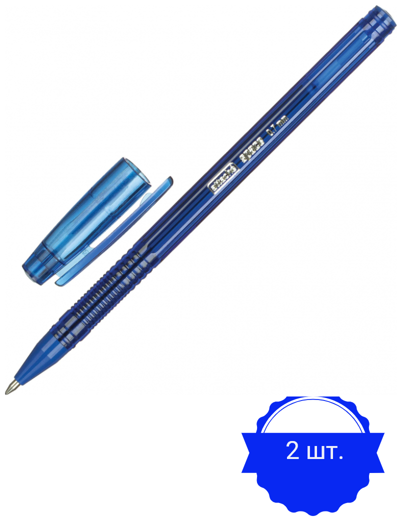 Ручка гелевая неавтоматическая Attache Space,0,5мм,синий,Россия 2 штуки