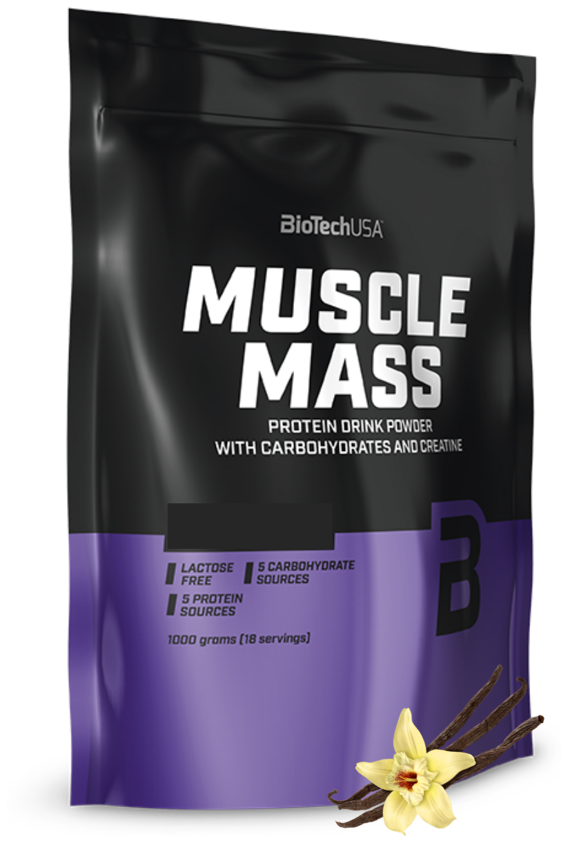 BioTechUSA Muscle Mass 1000 гр, ваниль