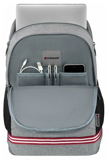 Рюкзак Wenger Collegiate Quadma 611666 16”, серый 22 л - фото №4