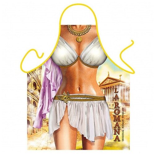 Фартук кухонный, женский, для кухни с водооталкивающей пропиткой, с приколом 57х75 см, Принт Римлянка, Grand Textil