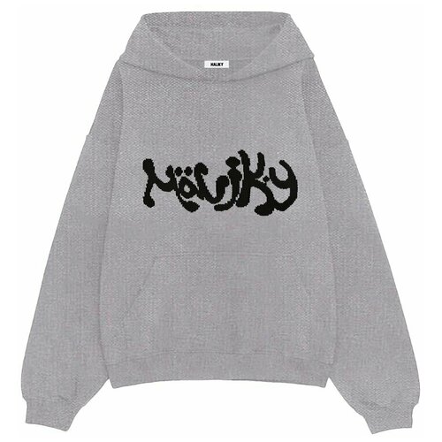 фото Худи женское knit hoodie grey l haliky