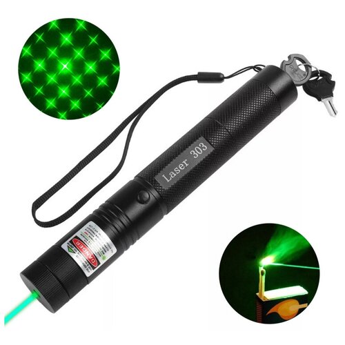 лазерная указка green laser pointer красный луч 500 Лазерная указка Green Laser 303, черная