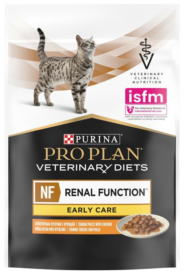 Влажный корм Pro Plan Veterinary Diets NF Renal Early для взрослых кошек при хронической почечной недостаточности, ранняя стадия 85 г х 5 шт