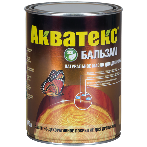 Акватекс-бальзам бесцветный 0,75л (натуралтное масло для древесины)