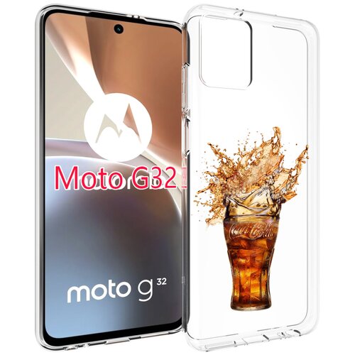 Чехол MyPads Кола-в-стакане для Motorola Moto G32 задняя-панель-накладка-бампер