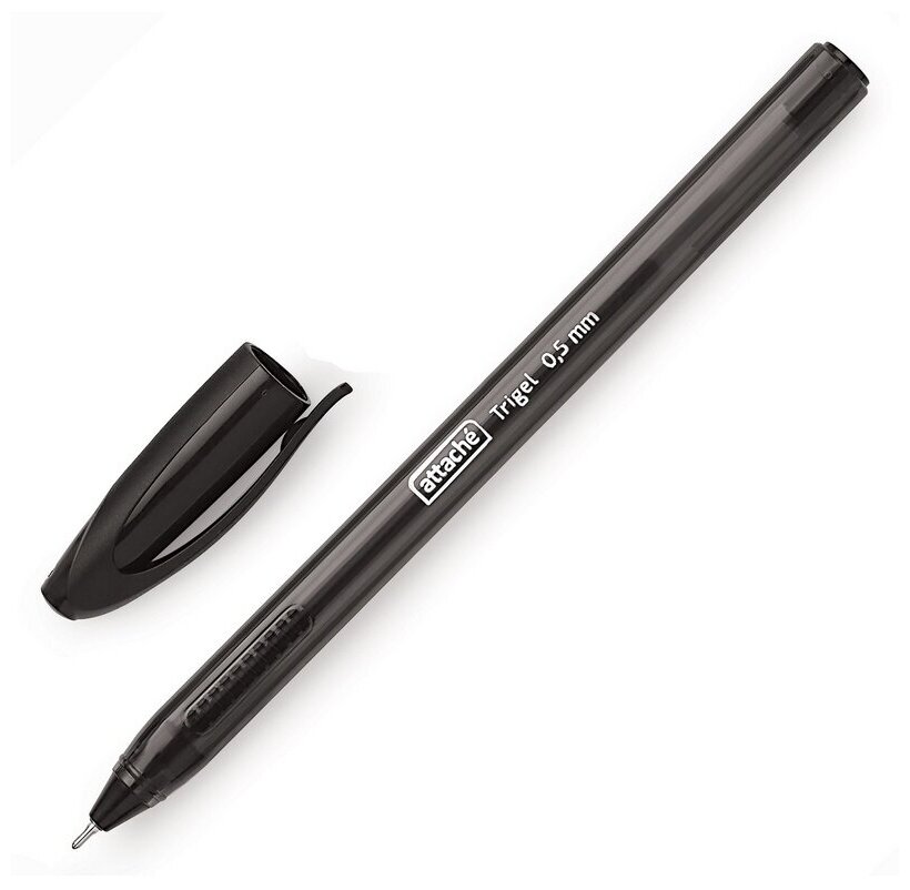 Ручка гелевая Attache 0,5 мм, неавтоматическая, черная (722455)