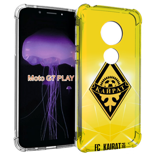 Чехол MyPads фк кайрат алматы для Motorola Moto G7 Play задняя-панель-накладка-бампер
