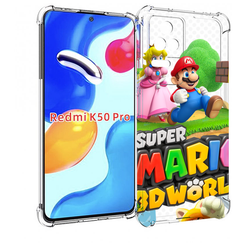 Чехол MyPads Super Mario 3D World для Xiaomi Redmi K50 / K50 Pro задняя-панель-накладка-бампер
