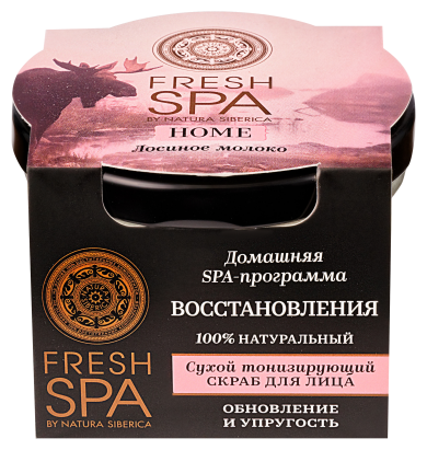 Скраб для лица Natura Siberica Fresh Spa Home Лосиное молоко Сухой 70г - фото №1