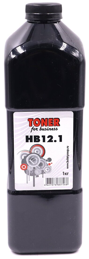 Тонер булат HP HB12.1 (Чёрный, банка 1 кг)