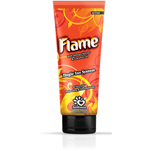 SolBianca Крем для загара в солярии Flame с нектаром манго, бронзаторами и Tingle эффектом, 125 мл