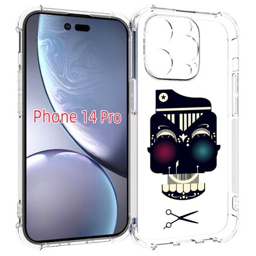 Чехол MyPads черно белый скелет с яркими глазами для iPhone 14 Pro задняя-панель-накладка-бампер чехол mypads черно белый скелет с яркими глазами для iphone 14 plus 6 7 задняя панель накладка бампер