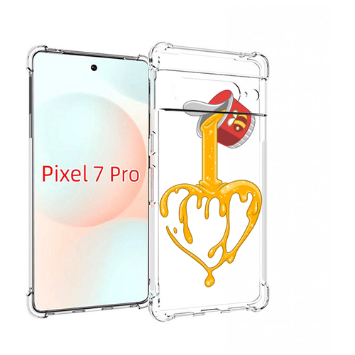 Чехол MyPads медовое сердце для Google Pixel 7 Pro задняя-панель-накладка-бампер