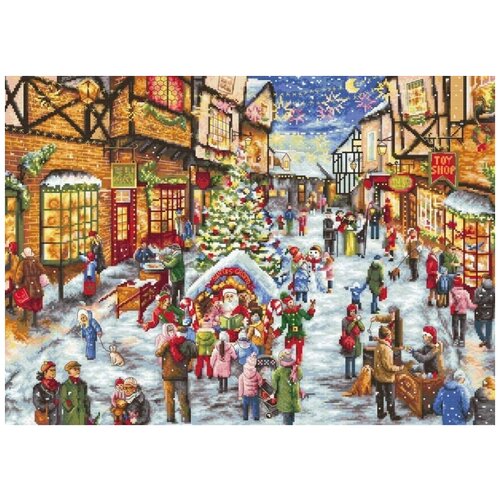 набор для вышивания letistitch cozy christmas stocking 24 5x37 см Набор для вышивания Letistitch Christmas Eve, 49x35 см