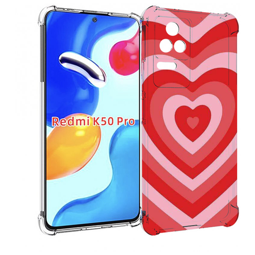 Чехол MyPads завораживающее сердце женский для Xiaomi Redmi K50 / K50 Pro задняя-панель-накладка-бампер