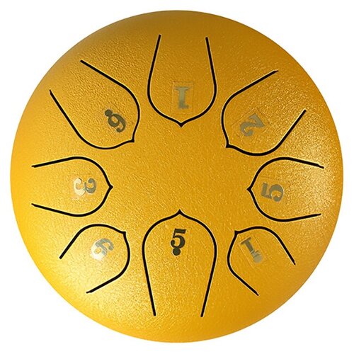 Глюкофон барабан Dome 8 тонов, 15 см Золотой