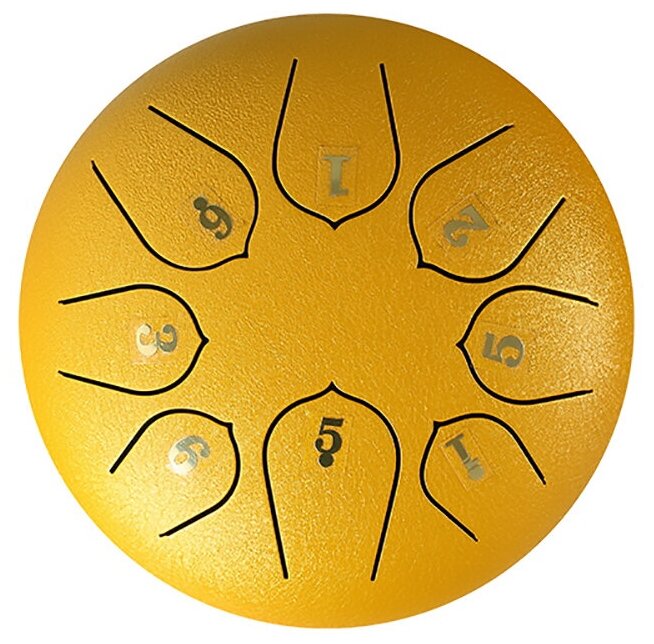 Глюкофон барабан Dome 8 тонов, 15 см Золотой