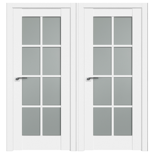 Межкомнатная дверь Лондон-1 стекло матовое полотно 600мм Белая