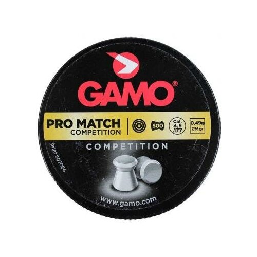 Пули пневматические GAMO Pro Match 4,5 мм 0,49 грамма (500 шт.)
