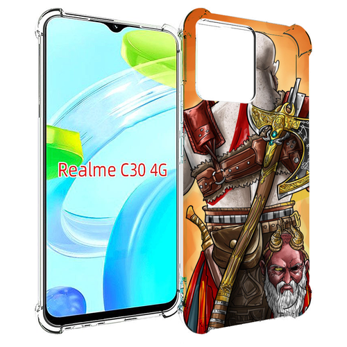 Чехол MyPads God of War для Realme C30 4G / Narzo 50i Prime задняя-панель-накладка-бампер чехол mypads the legend of zelda для realme c30 4g narzo 50i prime задняя панель накладка бампер