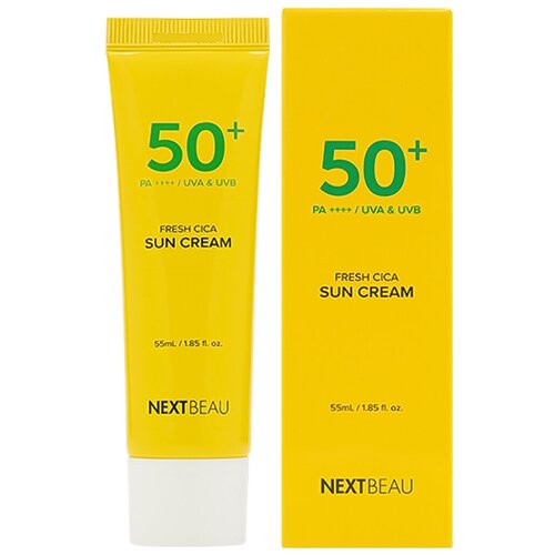 Солнцезащитный освежающий крем с центеллой азиатской SPF 50+ / PA++++, 55мл, NEXTBEAU солнцезащитный освежающий крем nextbeau с центеллой азиатской spf 50 pa 55мл