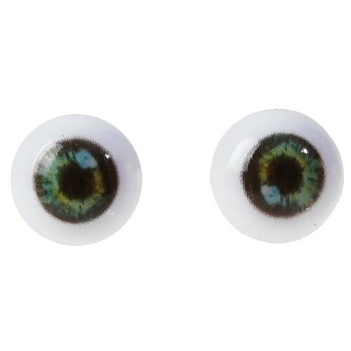 Глаза винтовые с заглушками набор10 шт размер 1 шт: 1 см цвет зелёный