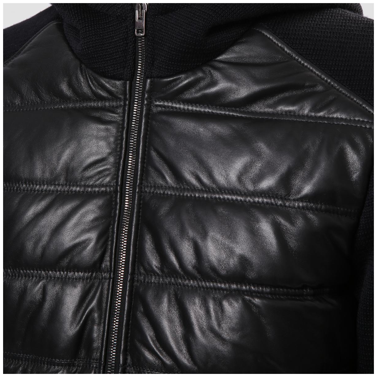 Кожаная куртка Principe di Bologna, демисезон/зима, размер 46, черный - фотография № 4