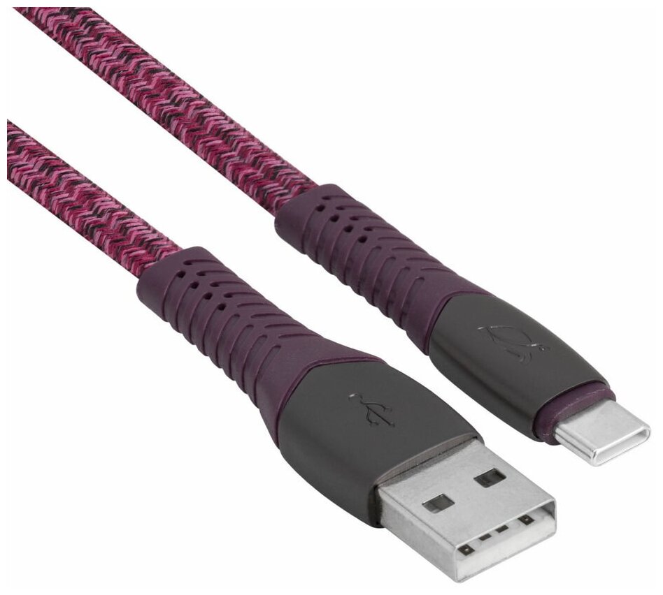 Кабель USB Type-C RIVACASE Type-C/USB2.0 1,2м Red (PS6102 RD12) - фотография № 4