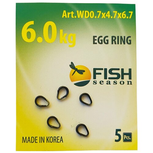 фото Кольцо титановое разжимное egg ring , 6.0кг , 5шт/уп fish season