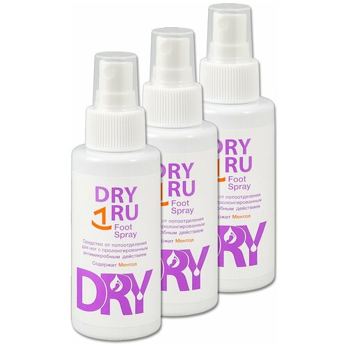 Антиперспирант DryRU Foot Spray, для ног, 100 мл, 3 шт.