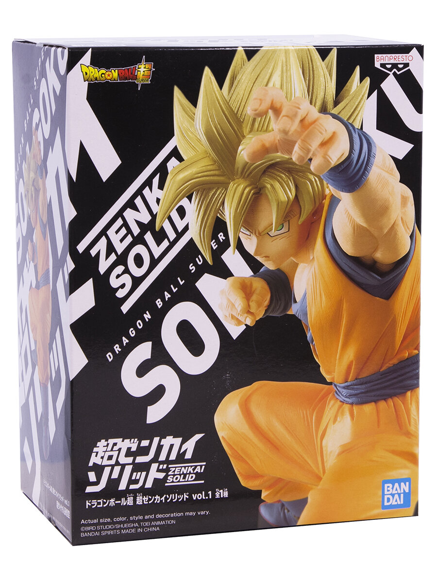 Фигурка Dragon Ball Super Super Zenkai Solid Super Saiyan Son Goku Vol.1 ЭМСИ - фото №2