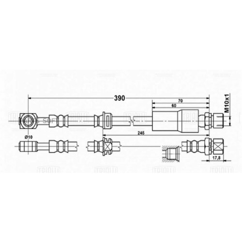 TRIALLI BF4832 Шанг торм дя ам Opel Vectra B 95- пер L409мм BF 4832 6280₽