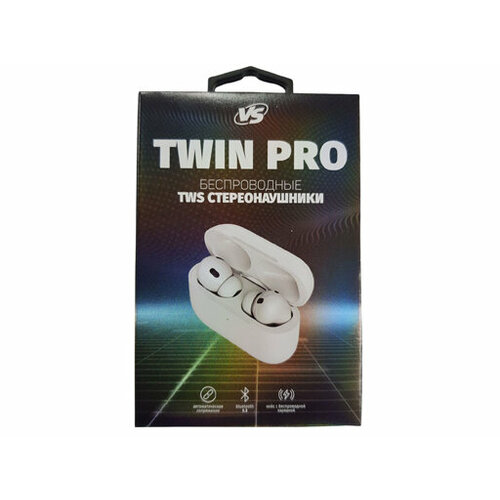 VS TWS наушники TWIN PRO белые автосопряжение 1044₽