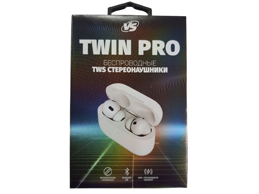 VS TWS наушники TWIN PRO белые автосопряжение