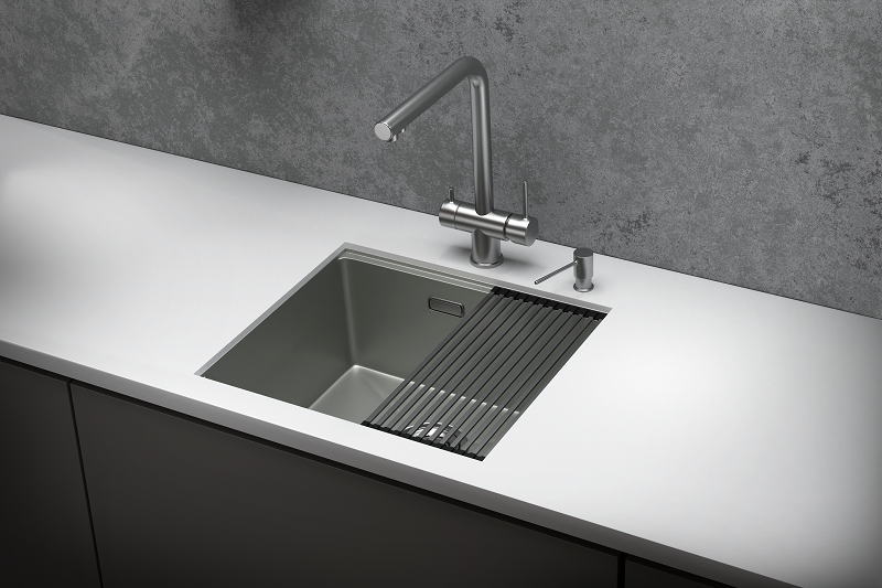 Мойка кухонная Granula Kitchen Space 5045U графит матовый - фото №11