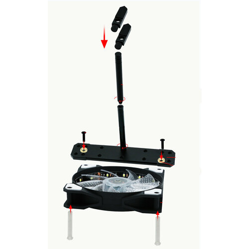 Кронштейн видеокарты MyPads с регулировкой высоты совместим с вентиляторами 1214 см ATX ITX 2888₽