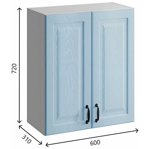 Шкаф кухонный навесной 60 см МДФ Лазурное дерево 5490₽