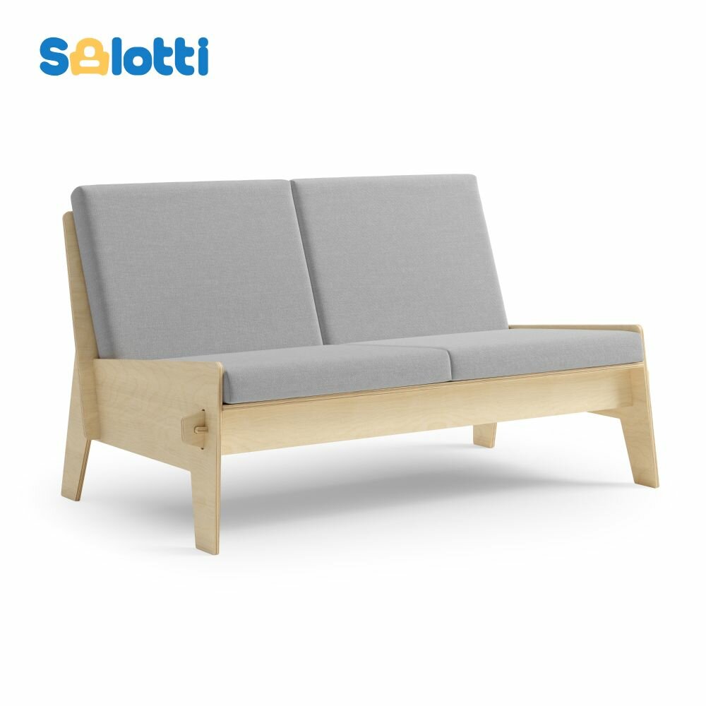 фото Диван каркасный Salotti порту рогожка Тиса, светло-серый