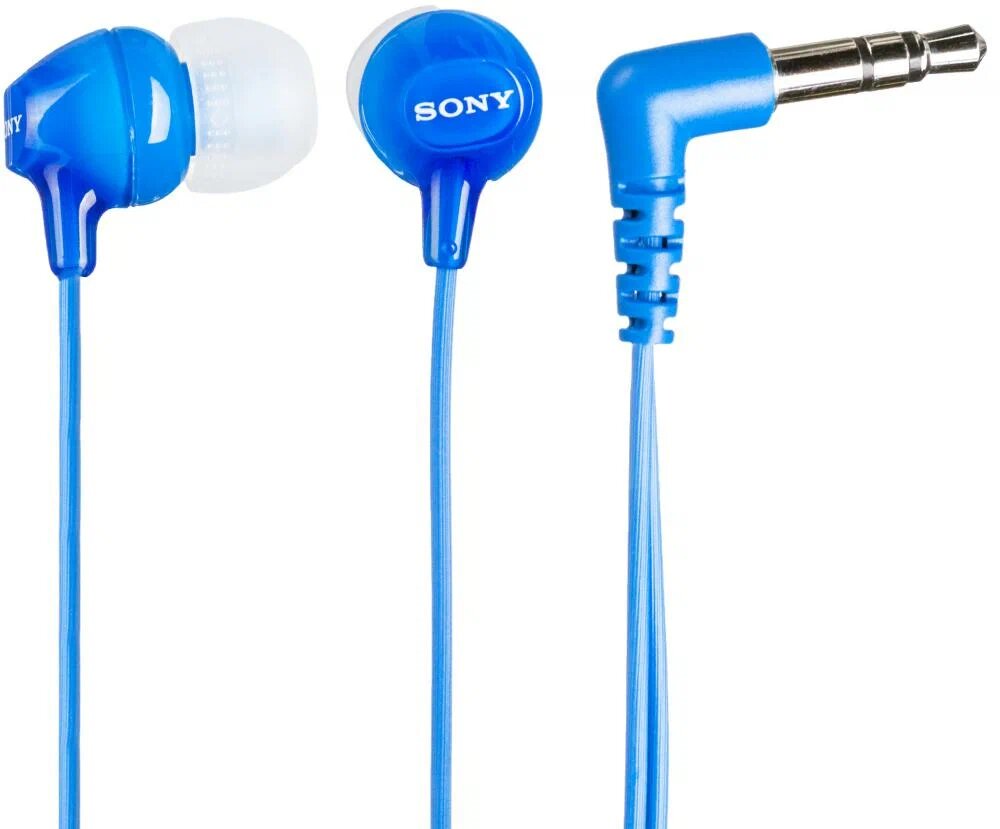 SONY Проводные наушники MDR-EX15LP RU, mini jack 3.5 mm, синий / blue